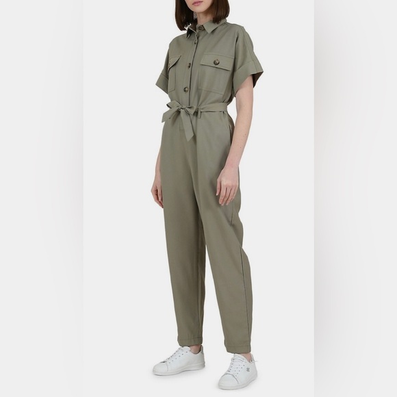 Molly Bracken Pants - MOLLY BRACKEN Khaki Utility Jumpsuit